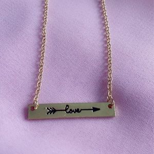 Vintage love necklace 10k gold plated necklace